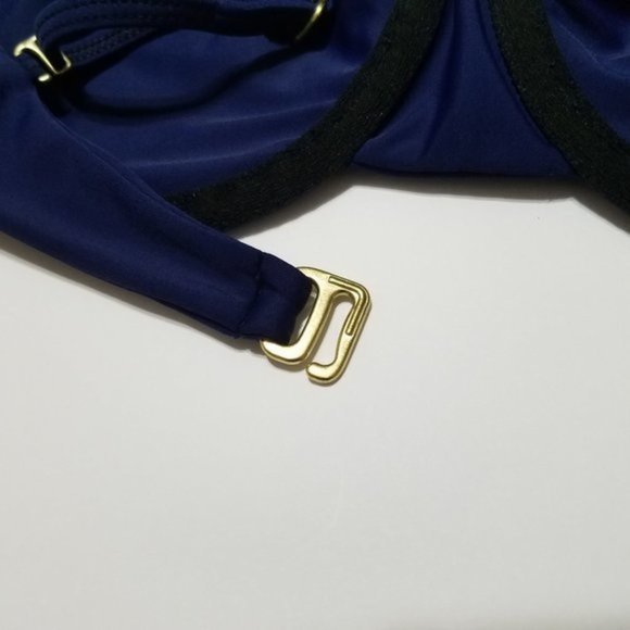 Tori Praver Deep Blue Bikini Top - Picture 4 of 5